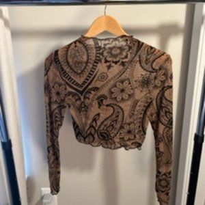 Longsleeve Mesh Crop Top